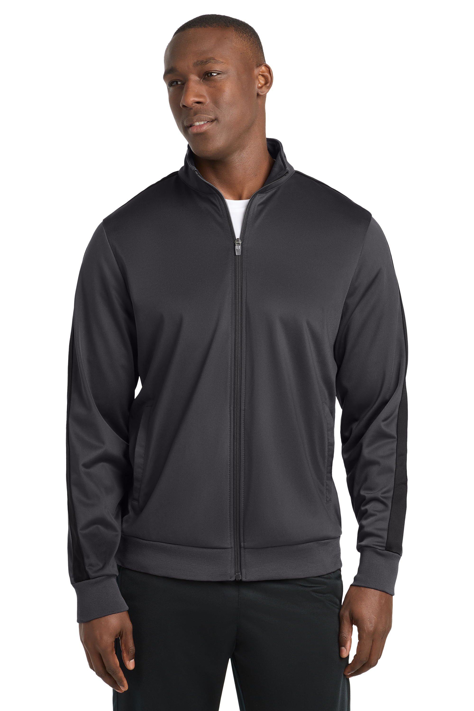 JST94 Sport-Tek ® Tricot Sleeve Stripe Track Jacket