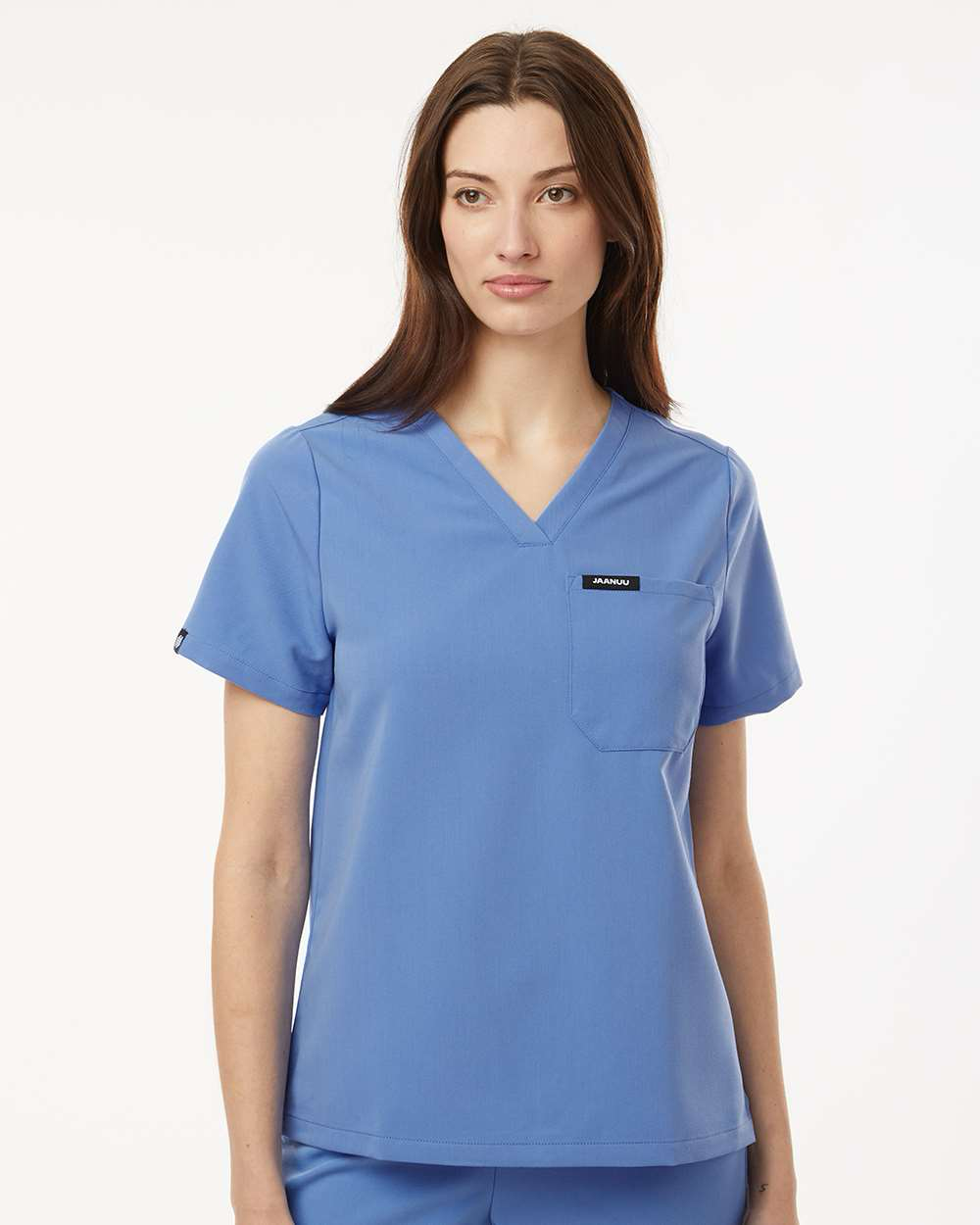 Jaanuu - Women's Rhena Essential 1-Pocket Scrub V-Neck Top - W10001