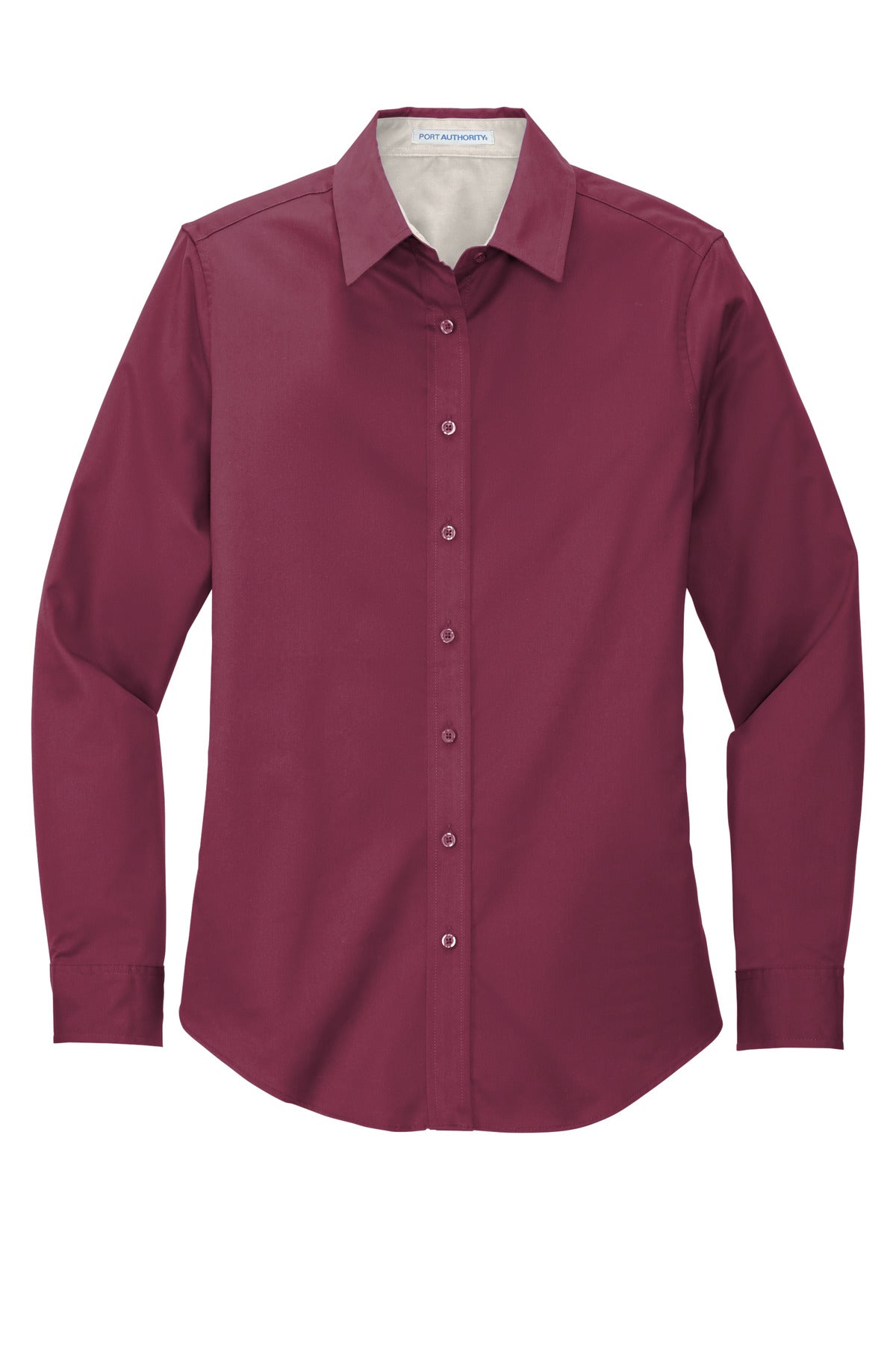 Port Authority L608 Burgundy/ Light Stone