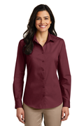 LW100 Port Authority® Ladies Long Sleeve Carefree Poplin Shirt-  - Palacio Maria