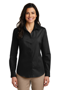 Lupe's LW100 Port Authority® Ladies Long Sleeve Carefree Poplin Shirt
