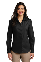 Lupe's LW100 Port Authority® Ladies Long Sleeve Carefree Poplin Shirt