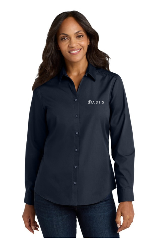 LW100 Ladies Long Sleeve Carefree Poplin Shirt FADI'S