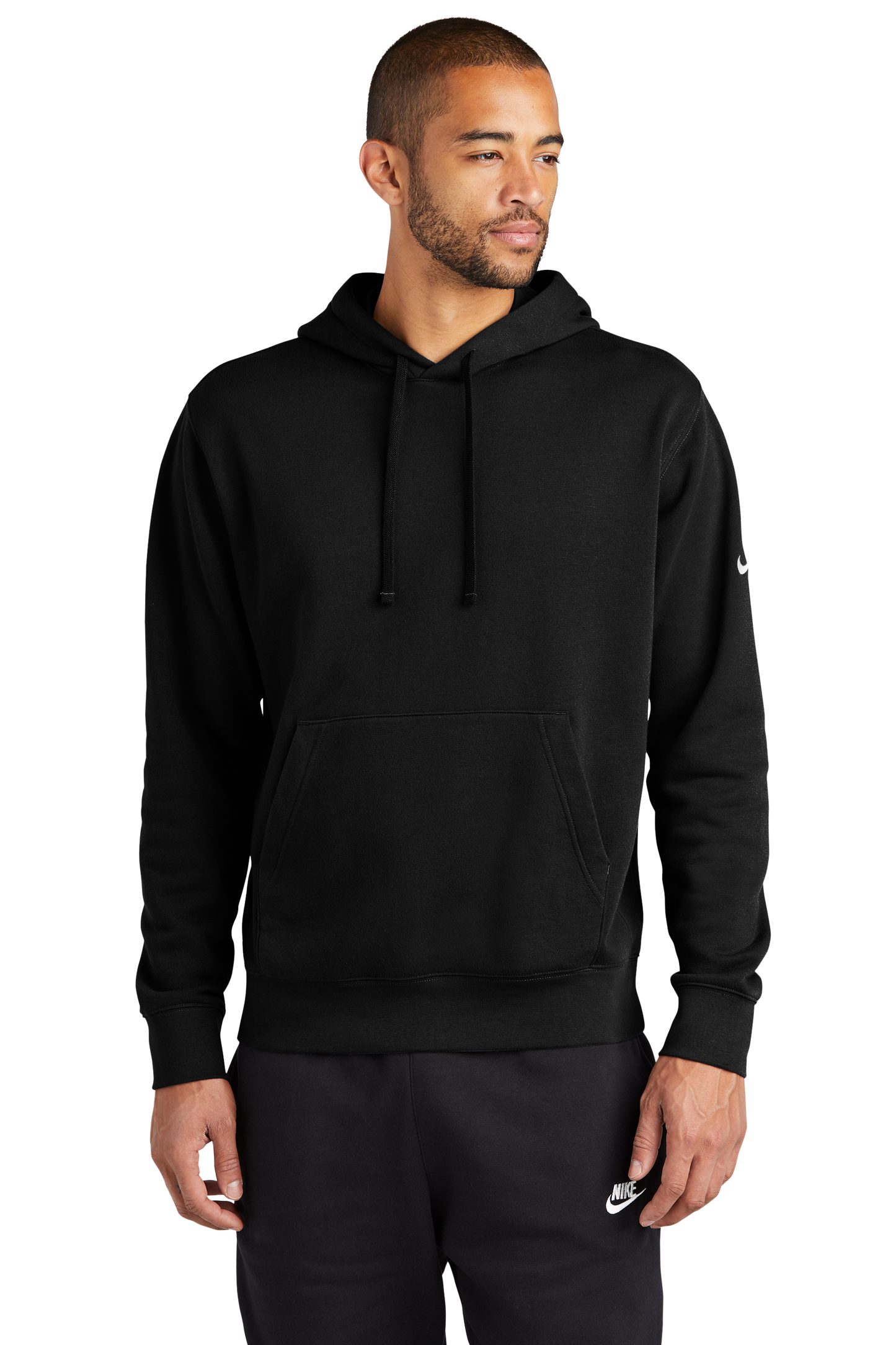 NKDR1499 Nike Club Fleece Sleeve Swoosh Pullover Hoodie