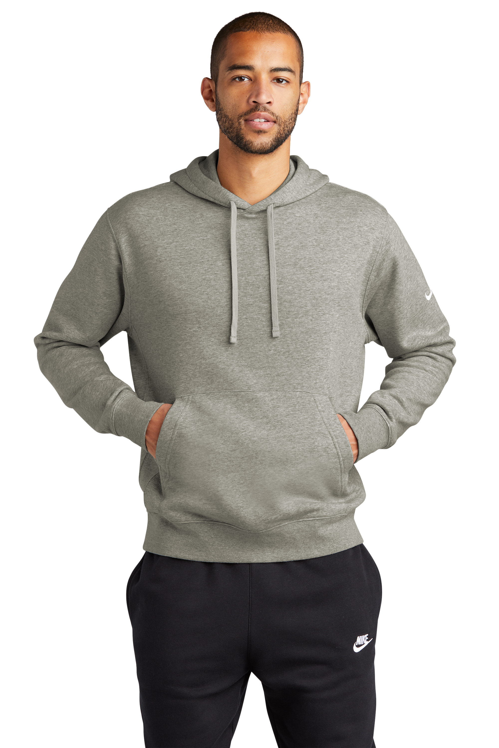 NKDR1499 Nike Club Fleece Sleeve Swoosh Pullover Hoodie