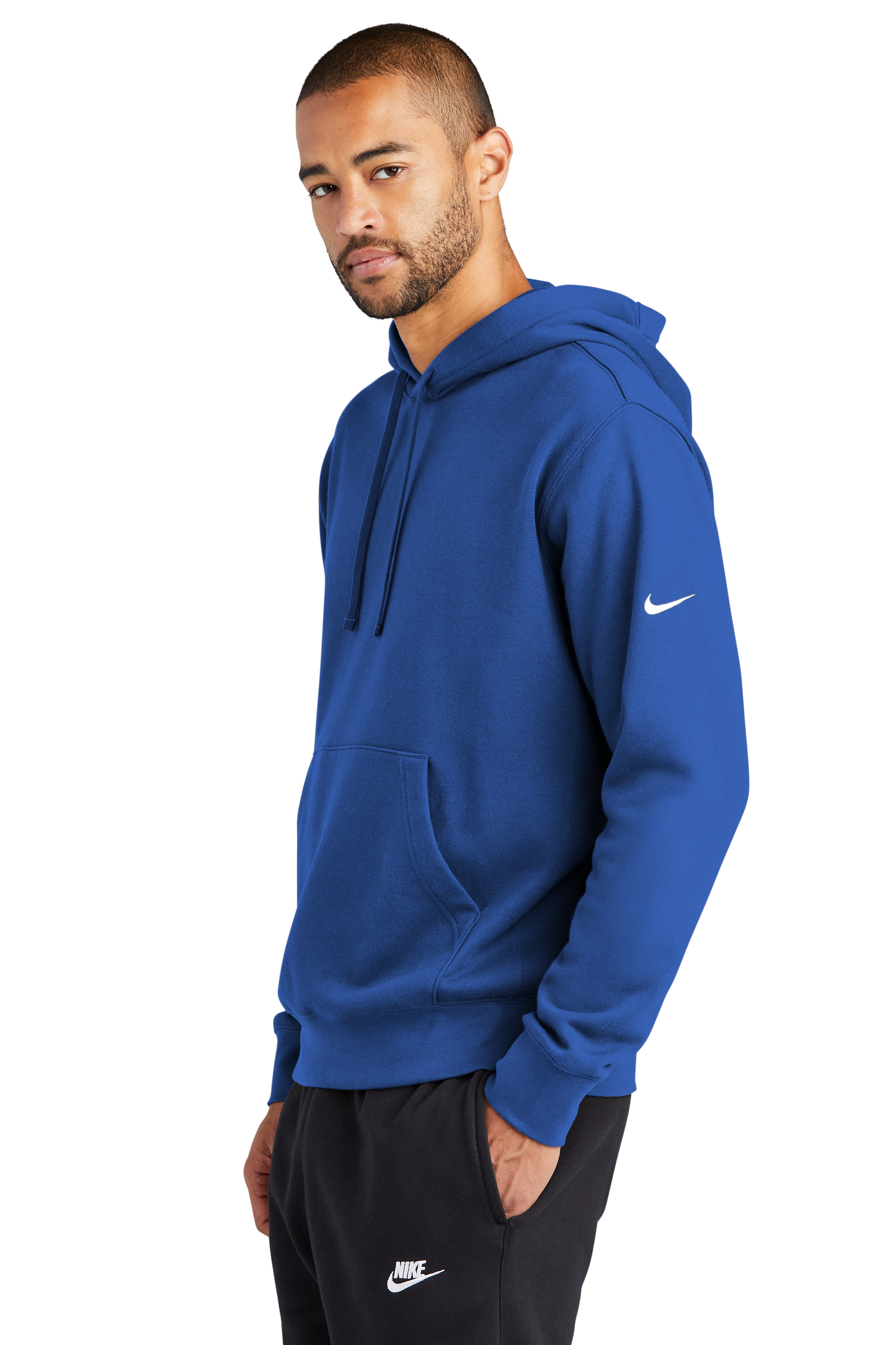 NKDR1499 Nike Club Fleece Sleeve Swoosh Pullover Hoodie