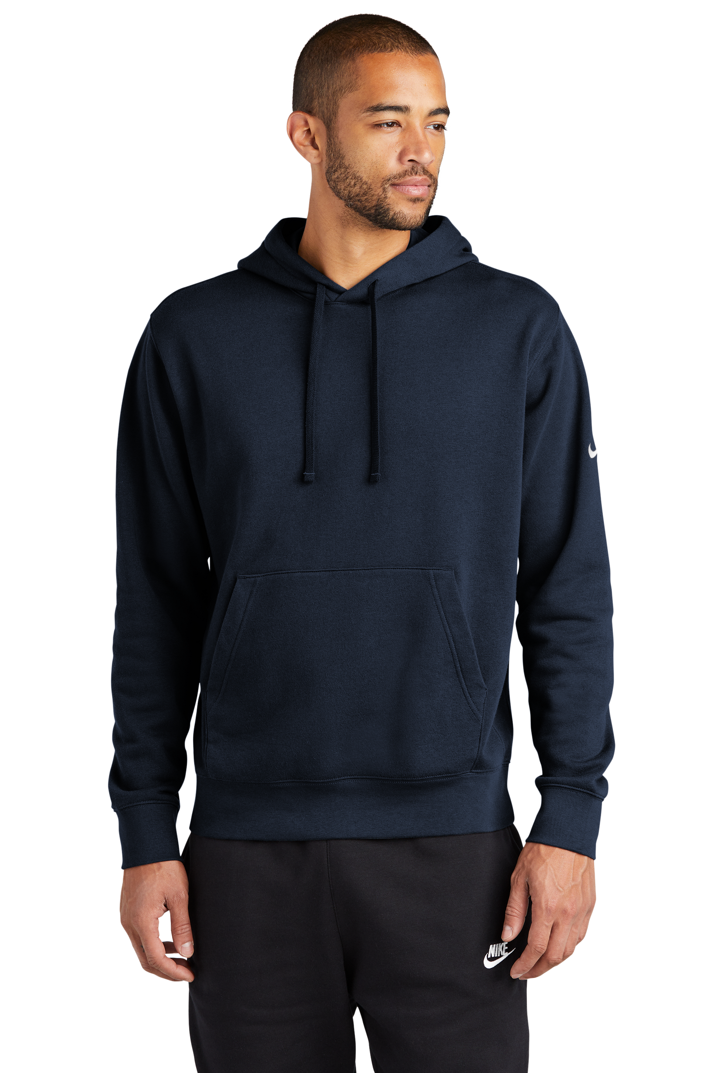 NKDR1499 Nike Club Fleece Sleeve Swoosh Pullover Hoodie