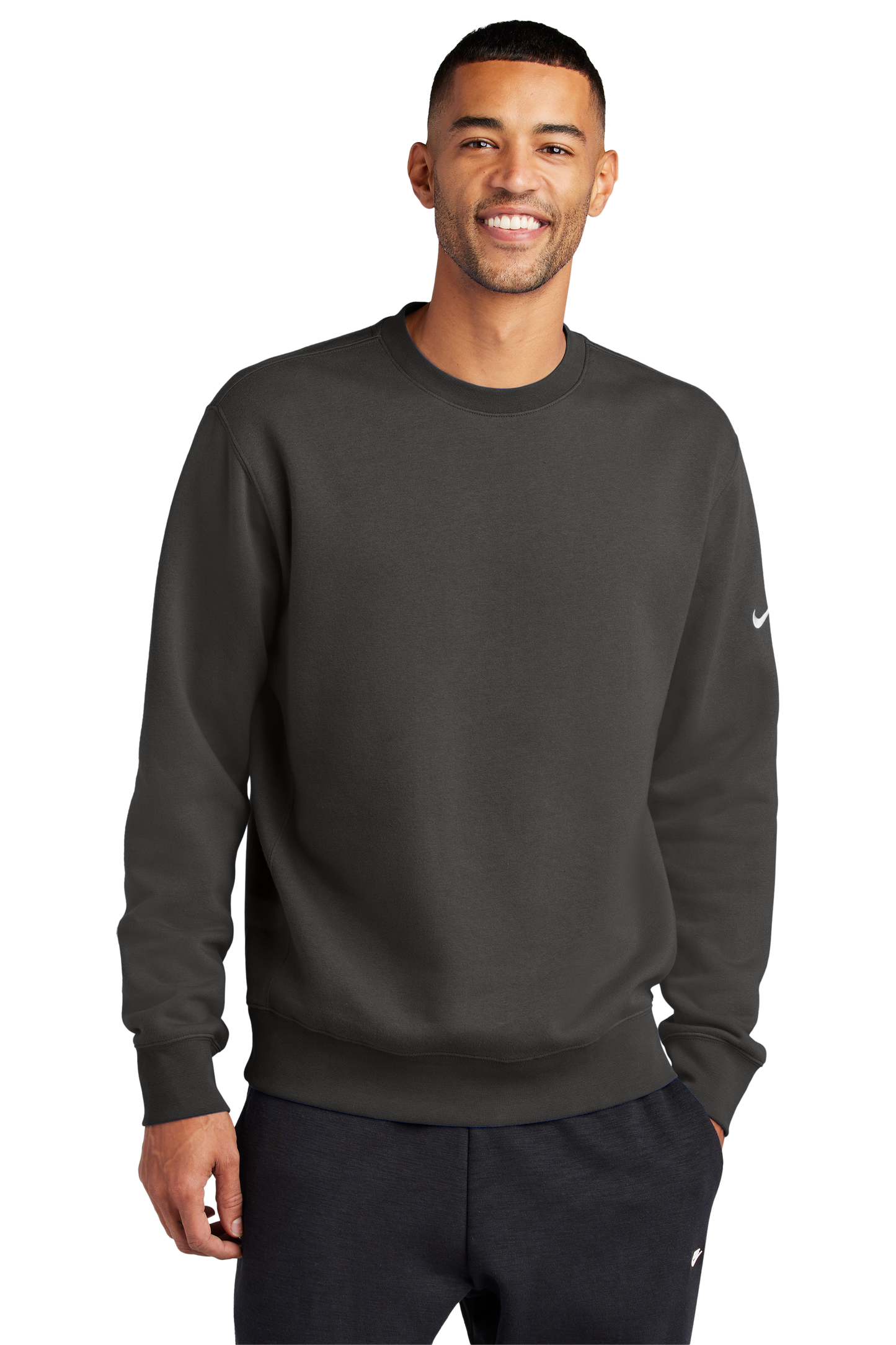 NKFD9863 Nike Club Fleece Sleeve Swoosh Crew