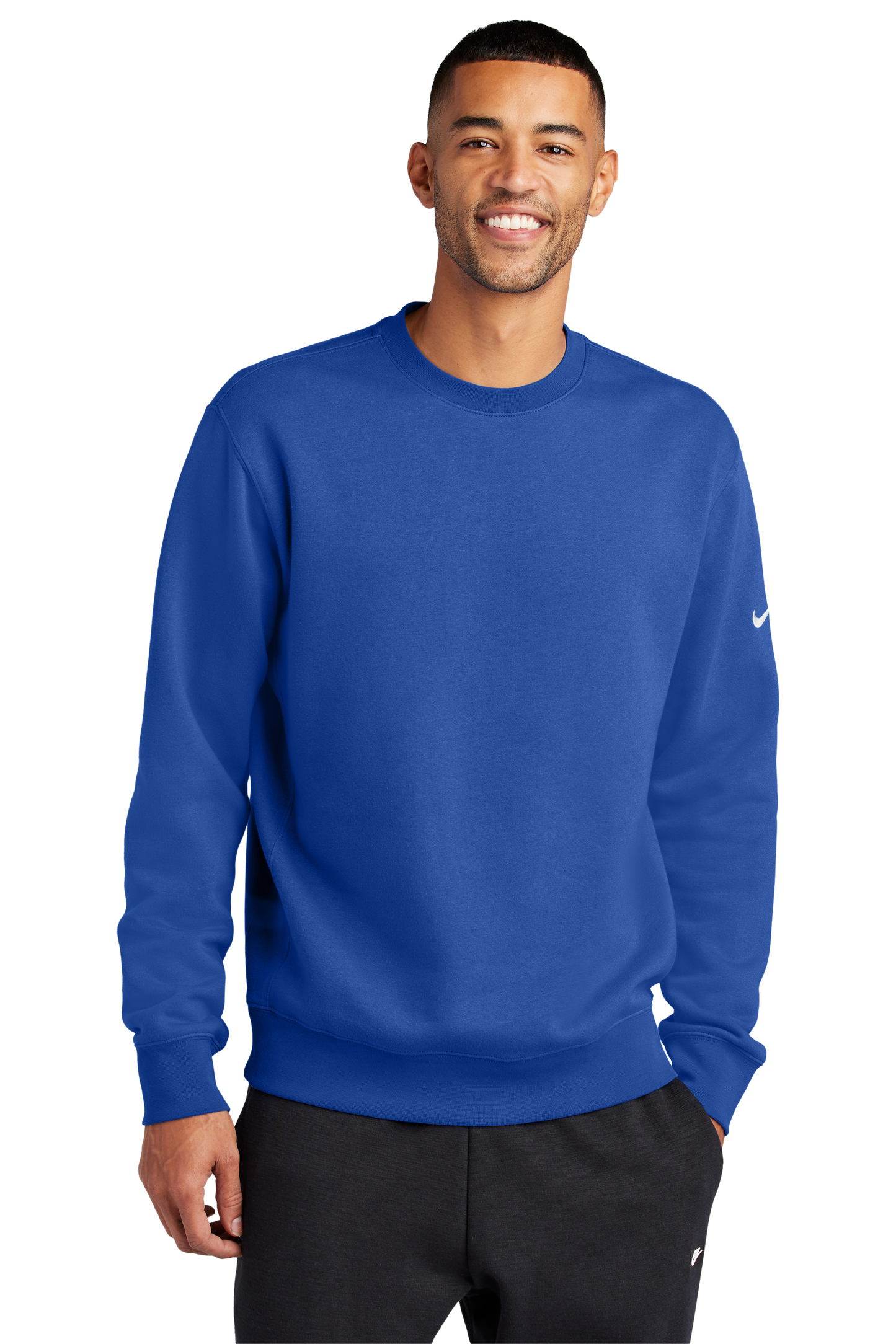 NKFD9863 Nike Club Fleece Sleeve Swoosh Crew