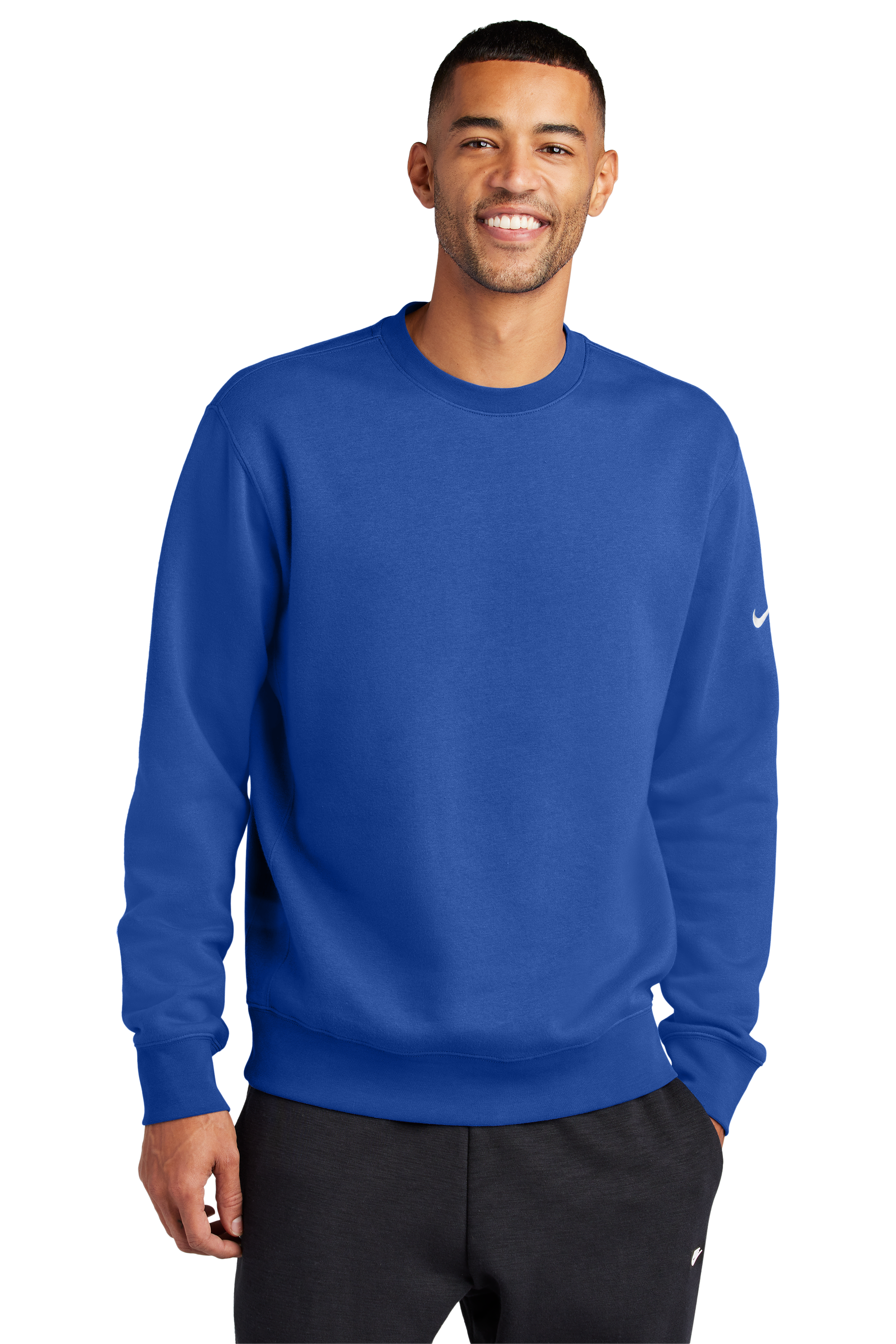 NKFD9863 Nike Club Fleece Sleeve Swoosh Crew