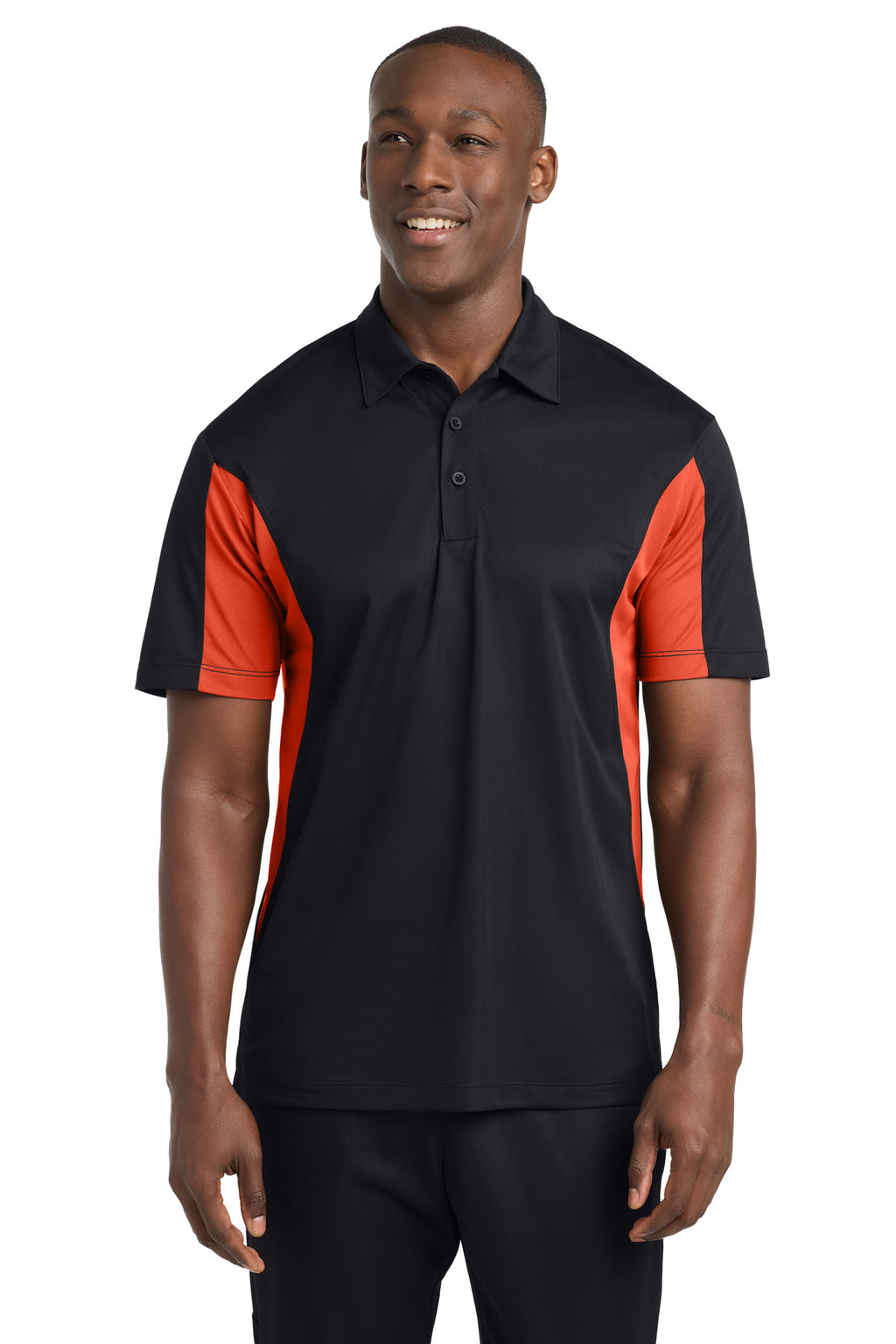 Sport-Tek ST655 Black/ Deep Orange