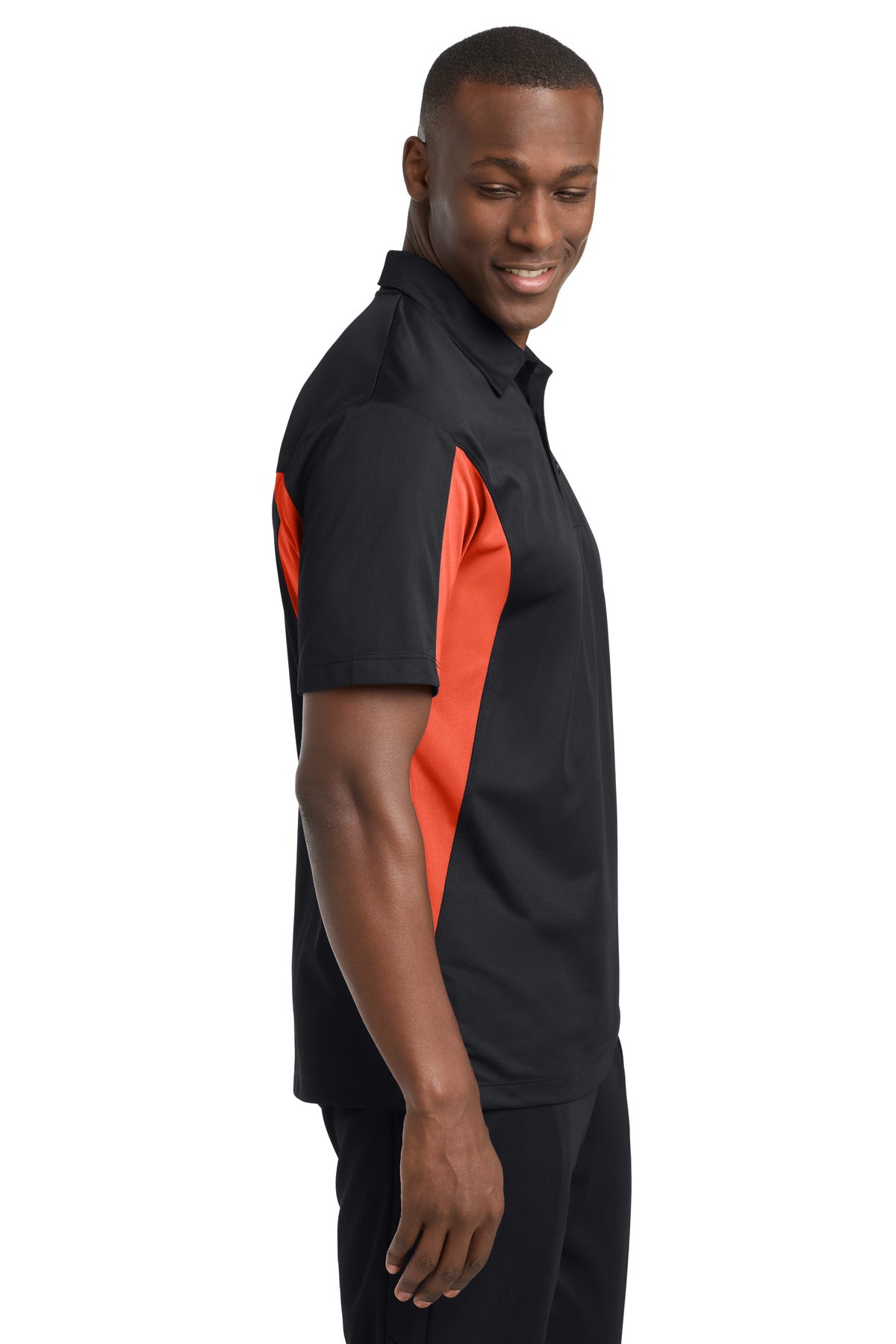 Sport-Tek ST655 Black/ Deep Orange