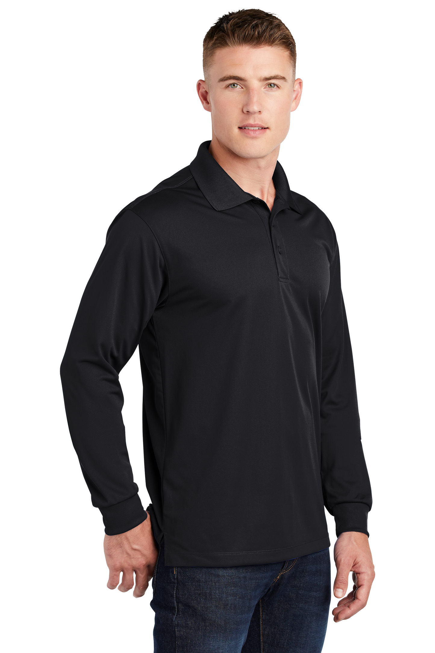 ST657 Sport-Tek® Long Sleeve Micropique Sport-Wick® Polo