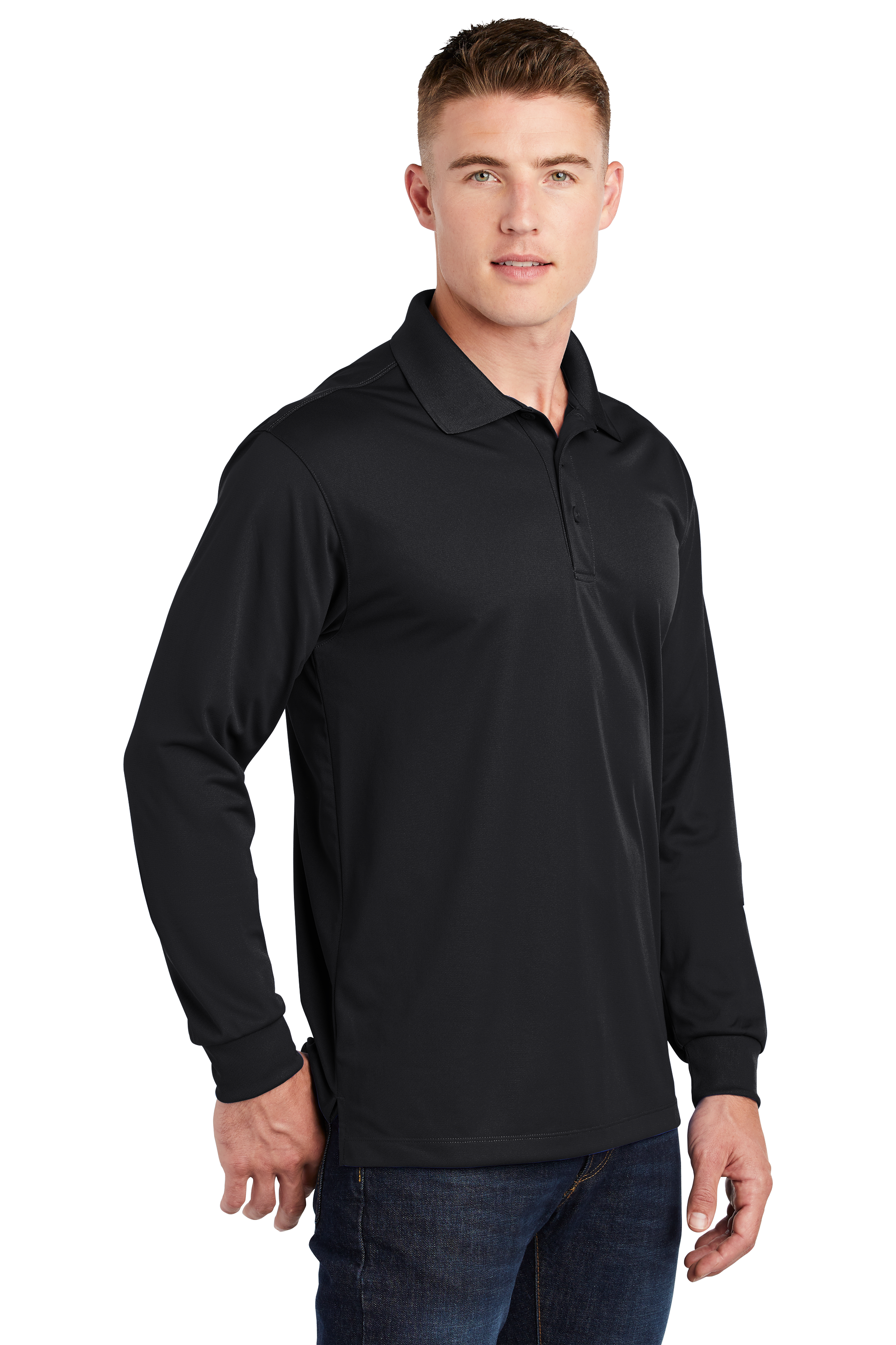 ST657 Sport-Tek® Long Sleeve Micropique Sport-Wick® Polo