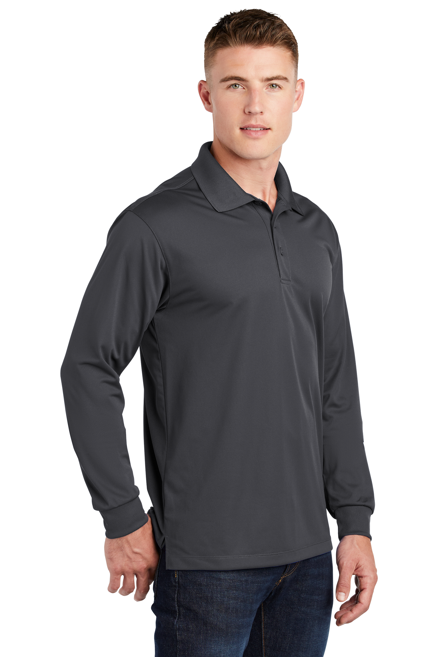 ST657 Sport-Tek® Long Sleeve Micropique Sport-Wick® Polo