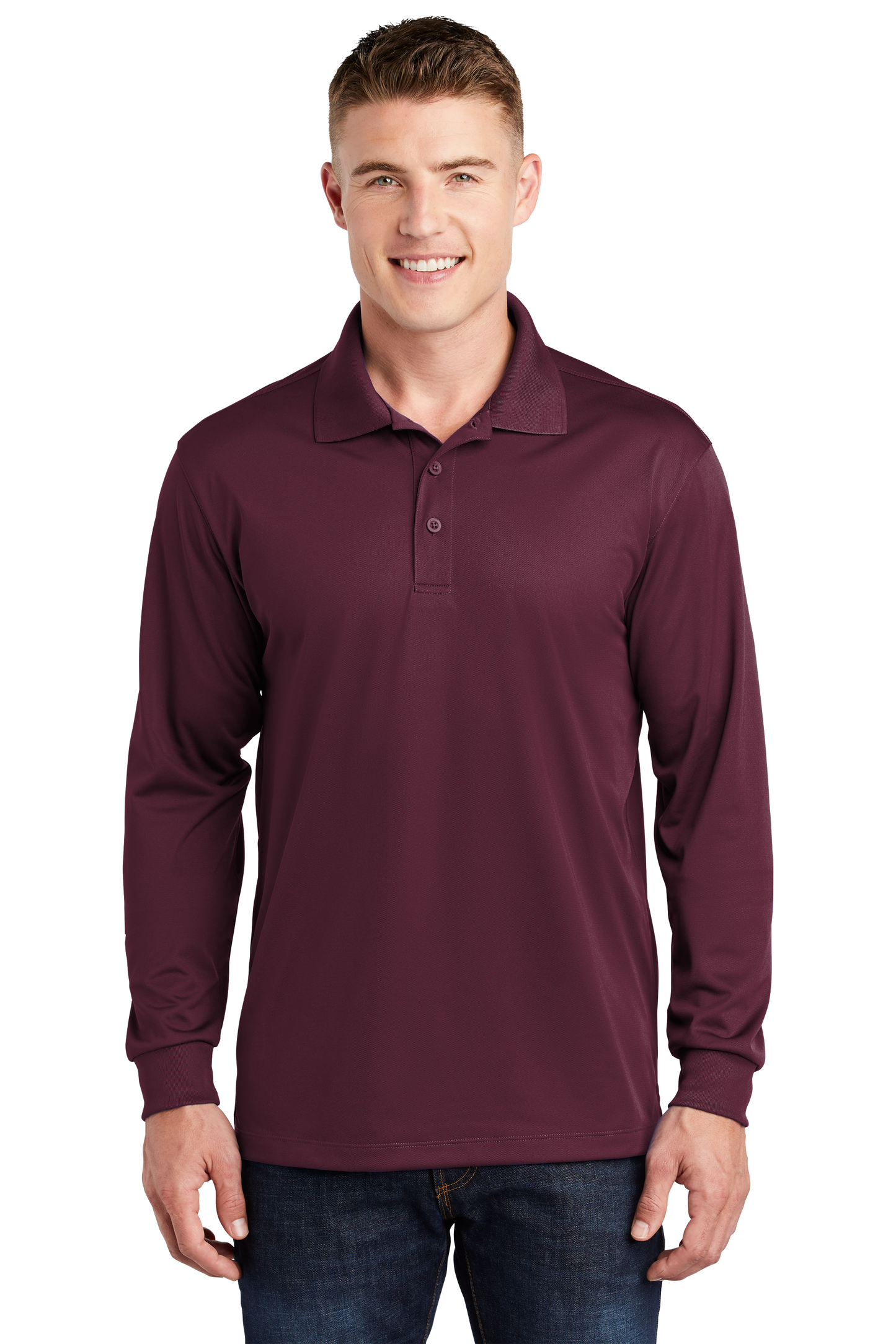 ST657 Sport-Tek® Long Sleeve Micropique Sport-Wick® Polo