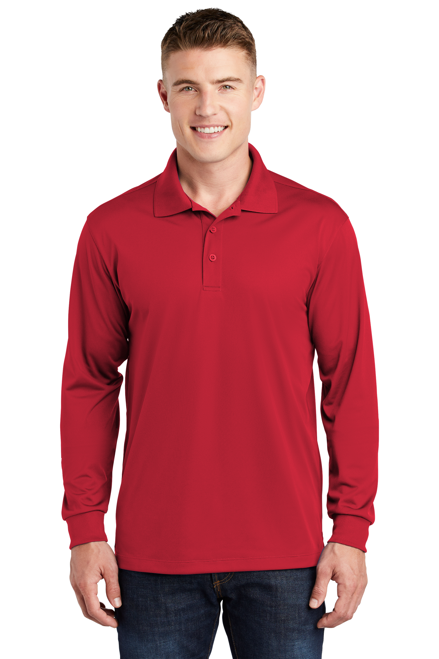 ST657 Sport-Tek® Long Sleeve Micropique Sport-Wick® Polo