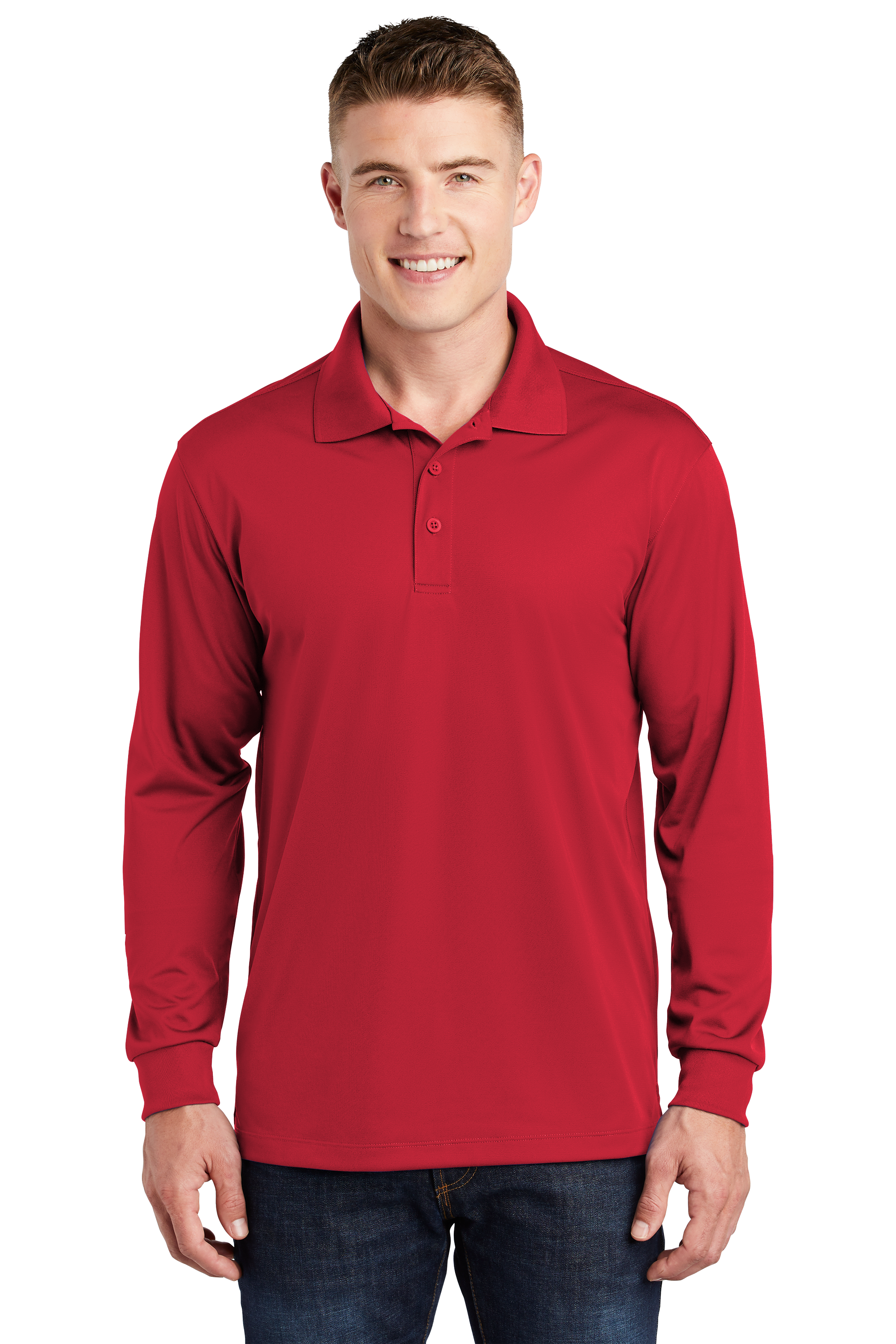 ST657 Sport-Tek® Long Sleeve Micropique Sport-Wick® Polo