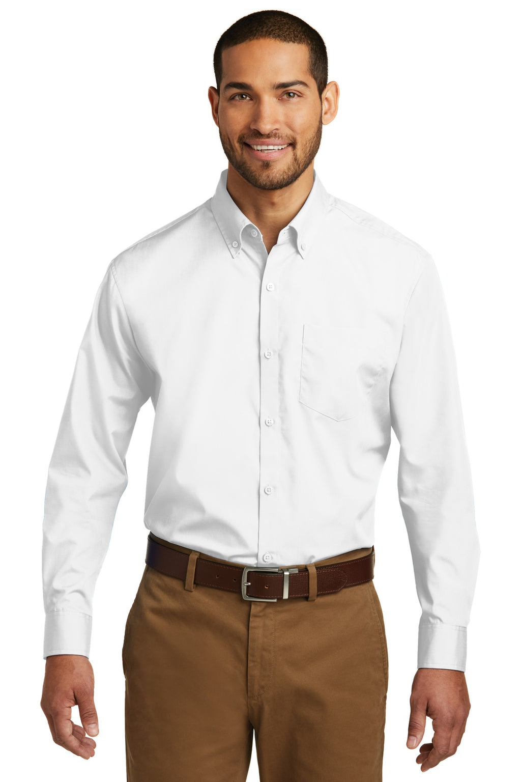 Lupe's W100 Port Authority® Long Sleeve Carefree Poplin Shirt