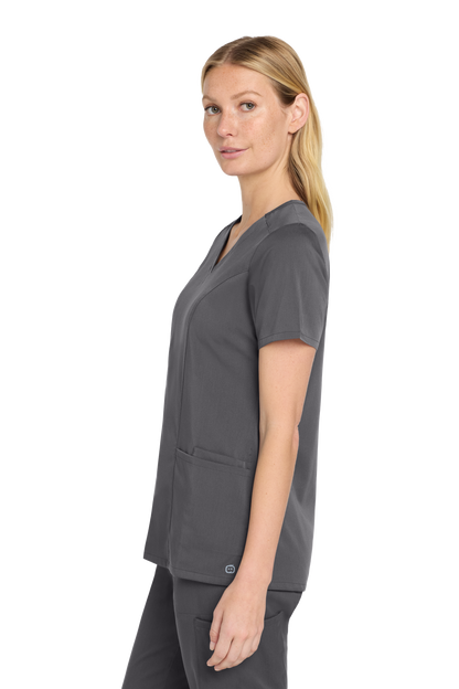 WW4168 Wink® Women’s Premiere Flex™ V-Neck Top Spanish Learning Castle