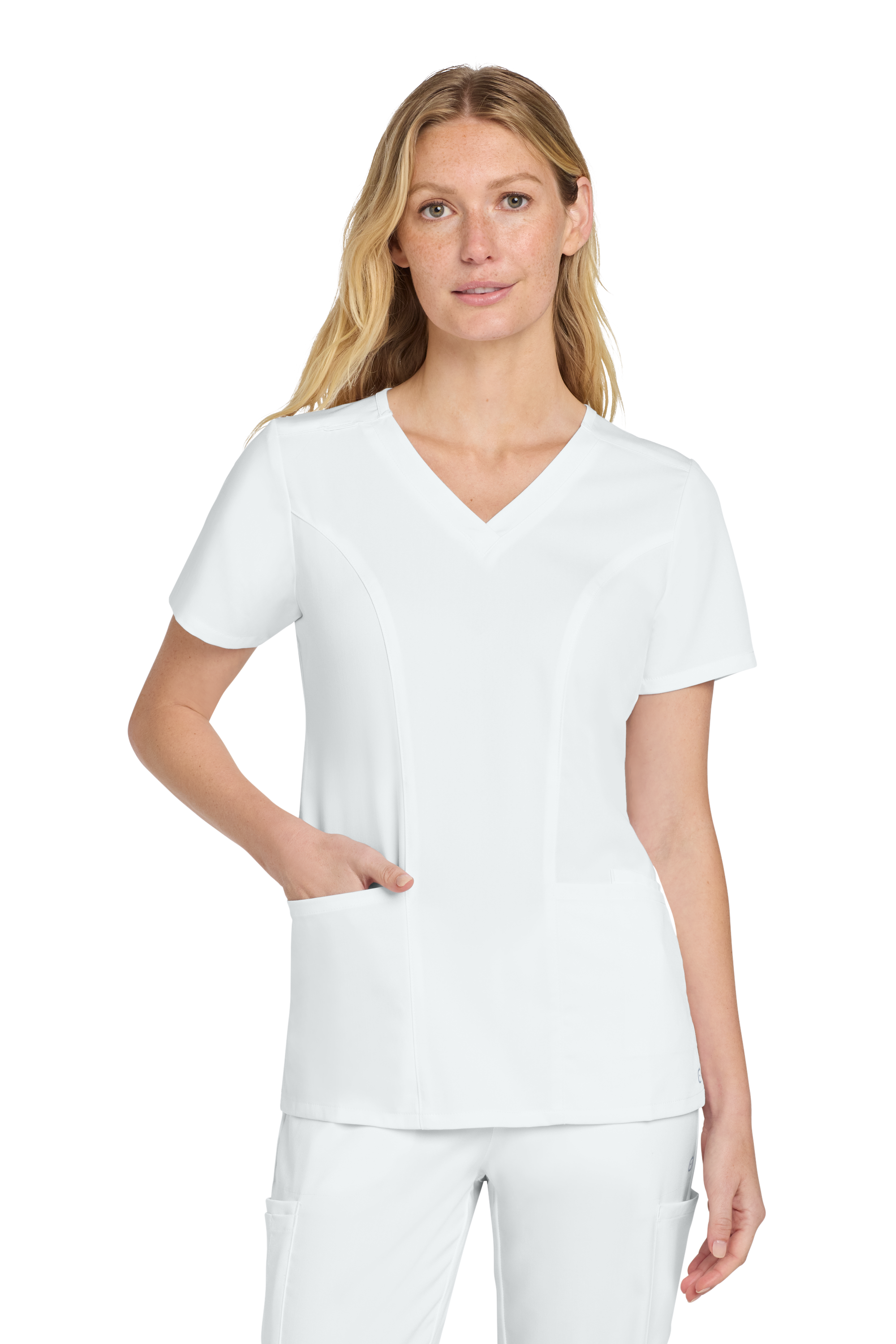 WW4168 Wink® Women’s Premiere Flex™ V-Neck Top Spanish Learning Castle