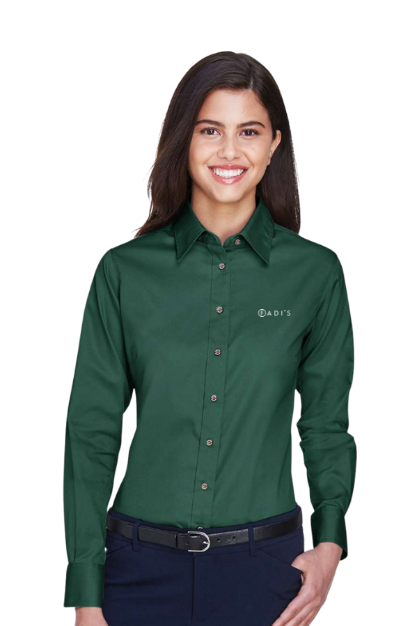 Women's Easy Blend™ Long Sleeve Twill Dress Shirt with Stain-Release - M500W