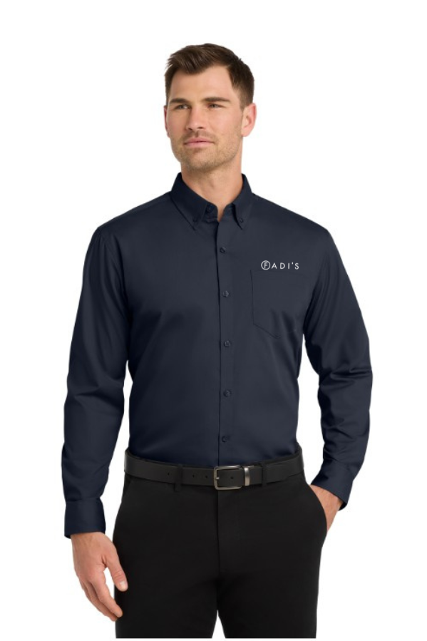 W100 Long Sleeve Carefree Poplin Shirt FADI'S